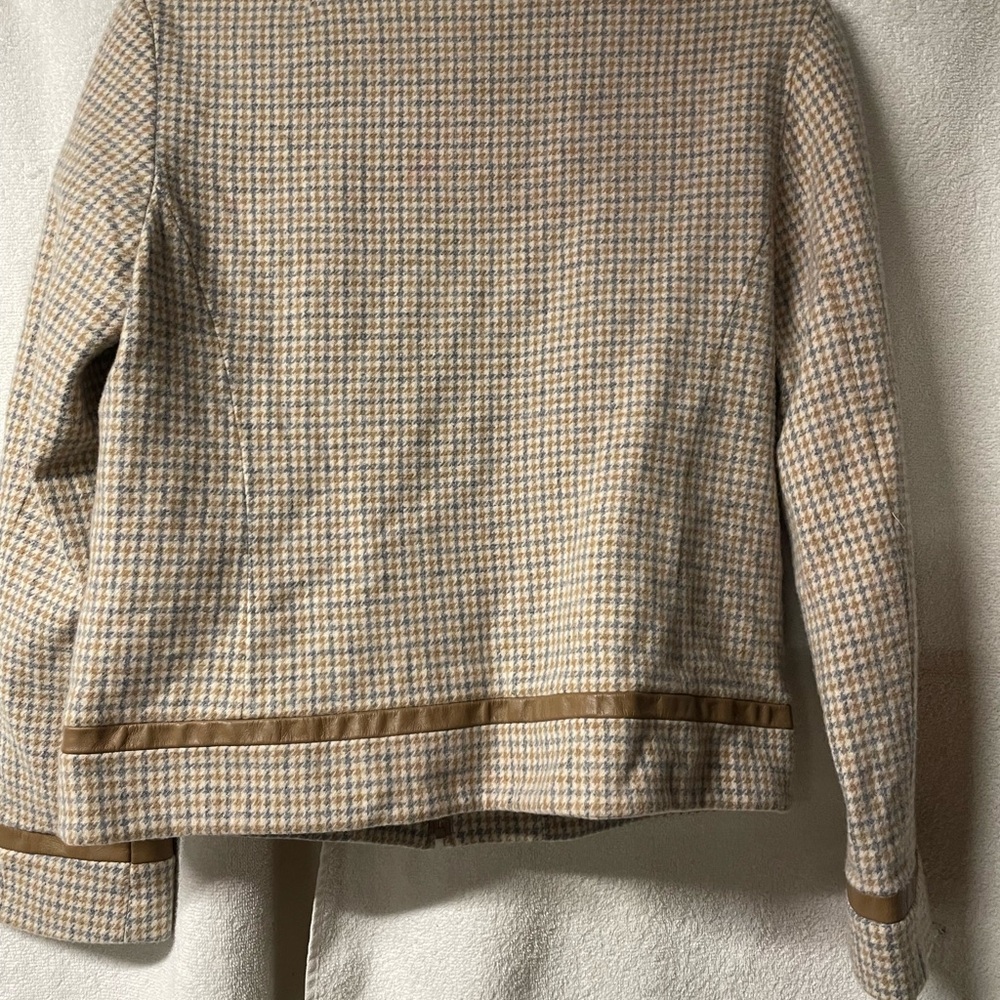 Pendleton Houndstooth Plaid Jacket Brown/Grey Vir… - image 6